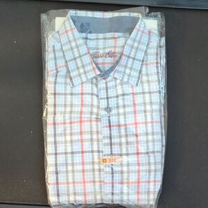 Tasso Elba Men's Checkered Shirt - Red, Blue, and Gray
